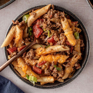 Healthy Cheeseburger Pasta